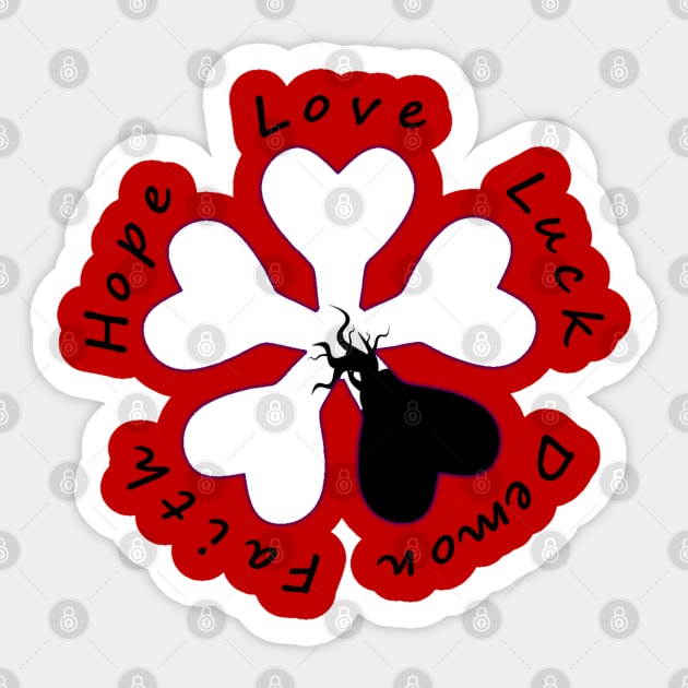 Five Leaf Clover Demon Takeover (2019) Sticker by RandomMart